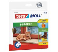 TESA 05445 BR - Guarnizione in gomma tesamoll®, Profilo a E, 10 m, marrone