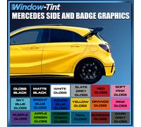 Striscia Laterale Per MERCEDES Benz W176 AMG a B C Classe Vinile Adesivo Stemma