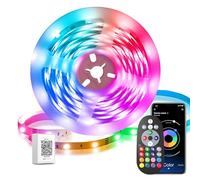 Striscia LED 10 m, striscia LED RGB con controllo app, striscia luminosa a LED, autoadesiva, con musica, flessibile, per decorazioni natalizie, cucina, feste