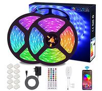 Striscia LED 10m Musicale, ALED LIGHT Nastri Led Bluetooth RGB 12V, con Controller Bluetooth + Telecomando, Strisce Led per Smartphone Android e IOS Controllo APP, per Casa, Festa, TV, Decorazione