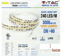 V-TAC STRISCIA LED 2835 1200LED ALTISSIMA LUMINOSITA' LUCE FREDDA NATURALE CALDA