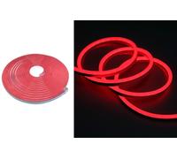 Striscia LED 12V Neon 5M Luce Rossa Tubo Impermbeabile Flessibile Alimentatore