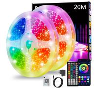 Striscia LED 20M Luci LED Cambia Colore APP Bluetooth e Telecomando a 44 tasti