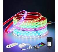 Striscia LED 24 V IP68 impermeabile RGB WS2811 5050 Striscia LED 60 LEDs/m multicolore Light Strip Con Bluetooth Musica 24 tasti IR Controller per camera da letto, decorazione della cucina.