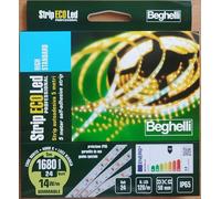 STRISCIA LED 24V 14W/MT IP65 4000K LUCE NATURALE ADESIVA MT 5 BEGHELLI 56604