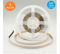 STRISCIA LED 700 LED/METRO Bobina 5 mt Strip SMD 2110 21W/M 24V CRI ≥90 10000 lm