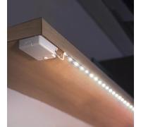 Striscia LED alimentata a batteria, confezione da 3 strisce bianche senza fili da 101,2 cm, per mensole e sotto armadietti, uso interno, luci a LED a batteria, bianco freddo 6500 K