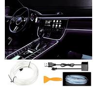 Striscia LED Auto Interni, LED Auto Interni, Striscia LED Auto Interni, 5m/16.4ft Tubo Flessibile per Luce Al Neon per Finiture Auto Con Bordo Di Cucitura da 6 MM