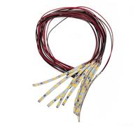 Striscia LED bianca flessibile con terminali precablati per fonti di alimentazione da 12 V 18 V utilizzate nei layout di modellini ferroviari e illuminazione della stanza in miniatura (luce calda)