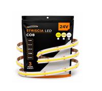 STRISCIA LED COB 10MT 24V 10W/MT 840LM/MT 324 LED/MT IP20 TAGLIABILE OGNI 3,7CM