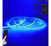 Striscia LED COB 12V con alimentatore switching, 320 LED/m 2m Luce blu Super luminosa FCOB Luce per armadietto, Nastro autoadesivo flessibile per interni