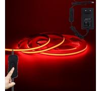 Striscia LED COB 12V con alimentatore switching, 320 LED/m 3 m Luce rossa Super luminosa FCOB Luce per armadietto, Nastro autoadesivo flessibile per interni