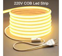 Striscia LED COB 220V ad Alta Luminosità con Interruttore ON-OFF, Nastro LED COB per Illuminazione Sottopensile in Casa e Cucina
