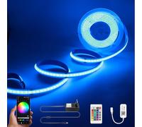 Striscia LED COB 24V 2M RGB WIFI Set COB dimmerabile, con controller e alimentatore, alta densità 576LEDs/M IP20, controllabile tramite APP per camera da letto Cucina Decorazione interna casa