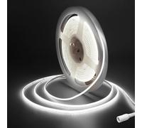 Striscia LED COB 5 metri DC12V,Fosingut 480LED/M Strisce LED Camera Adesive Flessibile,Bianco Freddo 6500K CRI90+ 2.7mm Alta Luminosità Luce Plafoniera LED Sottopensile Cucina per Feste,Casa DIY Decor