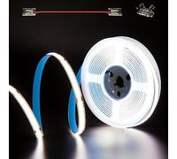 Striscia LED COB Bianco freddo 6000K DC24V,PAUTIX 5m 480LEDs/M Senza saldatura CRI90 Striscia LED per progetti di illuminazione domestica fai da te con connettore Cob da 8mm (alimentatore non incluso)