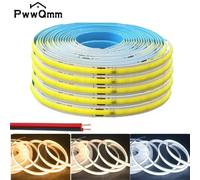 Striscia LED COB da 1-5 m 220 V Luci a nastro flessibili Smart IC No Need Driver Illuminazione lineare ad alta luminosità 240 LED RA95 Bianco caldo