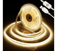 Striscia LED COB dimmerabile USB 5V, striscia LED COB bianca/bianca calda 1/2/3/5M con interruttore dimmer tattile per illuminazione dell'armadio da cucina