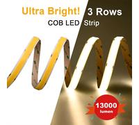 Striscia LED COB Ultra Luminosa a 3 File - 960 LED al Metro DC24V Bobina 5 Metri