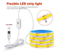 Striscia LED COB USB Dimmerabili Strisce Luci Flessibile Retroilluminazione TV [EEK: A+]