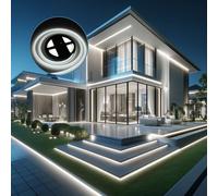 Striscia LED con 1200 Led colore luce bianco freddo 6500k da esterno IP65 da 24V