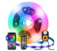 Striscia LED con sensore di movimento, striscia LED RGB 3M con controllo app e telecomando RF 2.4G, luce notturna con sensore di movimento, luce LED USB per letto, scale, decorazione per la casa