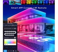 Striscia LED + Controller WIFI Smart Life Tuya WIBY 5M RGB 24 Watt Alexa Google