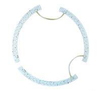 Striscia LED da 26 cm, 36 W x 2, dimmerabile tricolore, per plafoniere, bianco caldo neutro freddo, barra luminosa acrilica ad alta efficienza energetica con driver per sostituzione illuminazione casa