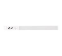 Striscia LED da cucina, 80 cm, angolo in alluminio, 18 W, 2 prese, 2 caricabatterie USB