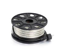 Striscia LED da lavoro 27.500lumen. Impermeabile IP65. Nastro luminoso LED 25 metri. Luce Naturale 4000K. Si installa sul cantiere in 2 minuti ed illumina tutta la zona. 220V, 250W.