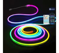 Striscia Led Digitale Smart Neon Flex 5V 10W 5 metri IP44 RGBIC con telecomando Aigostar