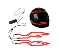 Striscia LED - Illuminazione resistente per casco da moto, effetto luminoso | Pannello in PVC 380x35mm tripla funzione per spostamenti in città, autostrade, montagna, escursioni, viaggi ricreativi