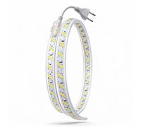 MAKA Striscia LED con Alimentatore, Strisce LED Tagliabili SMD 2835, IP65 Impermeabile, Flessibile Striscia LED per Vetrine Mobili Armadi Decorazione Feste (Luce naturale 4000K, 4 metri)