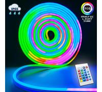Striscia LED neon flessibile RGB impermeabile IP65 12V luce decorazione esterni [EEK: F]