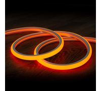 LEDKIA LIGHTING Striscia LED Neon Regolabile 220V Arancione Semicircolare 180 7.5W/m IP67 Taglio 100cm 4 m