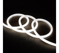 LEDKIA LIGHTING Striscia LED Neon Regolabile 220V Bianco Freddo Circolare 360 9W/m IP67 Taglio 100cm 4 m