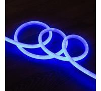 LEDKIA LIGHTING Striscia LED Neon Regolabile 220V Blu Circolare 360 9W/m IP67 Taglio 100cm 5 m