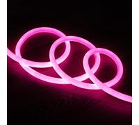 Striscia LED Neon Regolabile 220V Rosa Circolare 360 9W/m IP67 Taglio 100cm