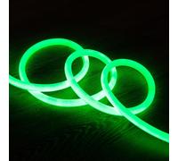 Striscia LED Neon Regolabile 220V Verde Circolare 360 9W/m IP67 Taglio 100cm