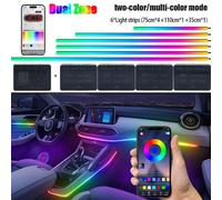 Striscia LED per auto 18 In 1 RGB 213 colori interni arcobaleno Dreamcolor con APP Wireless lampada per atmosfera a luce acrilica Neon Dual Zone