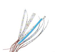 Striscia LED pre-cablata per modellini di treno, 10 pezzi, bianca, per casa delle bambole in miniatura, decorazione della stanza, AC DC 12 V-18 V (luce bianca)