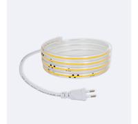 LEDKIA LIGHTING Striscia LED Regolabile 220V COB Autorettificata 320 LED/m 8W/m 720 lm/m Larga 12mm IP65 CRI90 Taglio 50cm 2200K Super Caldo 10 m