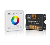 Striscia LED RF Touch Panel Controller 30A Controllo ad alte prestazioni con uscita a 3 canali 10A, 27 modalità di luce per colori statici ed effetti dinamici, funzione di memoria in caso di