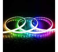 Striscia LED RGB 220V SMD 60 LED/m 15W/m SILICONE FLEX Larga 12mm IP67 Taglio
