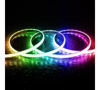 Striscia LED RGB 220V SMD 60 LED/m 15W/m SILICONE FLEX Larga 12mm IP67 Taglio