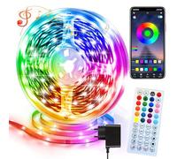 Striscia LED RGB 24V - Banda Luminosa con Telecomando e APP, 1200 Lm, Multicolore, Regolabile, Facile da Installare - Sincronizzazione con la Musica, Illuminazione, Salone, Gaming, Feste (20 metri)