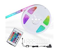 Briloner Leuchten - Striscia LED 5m per esterni, striscia LED dimmerabile, RGB, IP44 resistente agli spruzzi, striscia LED 150xRGB-LED/0,16W, 2035-150, bianco