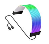 Striscia LED RGB,Decorazione In Silicone Per PC | Estensione Cavo Per Alimentazione ARGB - Per Giocatori Appassionati Di Tecnologia E Streamer Desktop Monitor E Streamer