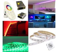 STRISCIA LED RGB KIT SU MISURA 24V PROFESSIONALE alta luminosità telecomando [EEK: A+++]