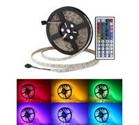 STRISCIA LED RGB MULTICOLORI BOBINA 5MT 16 COLORI TELECOMANDO PER CASA BAR PUB [EEK: A++]